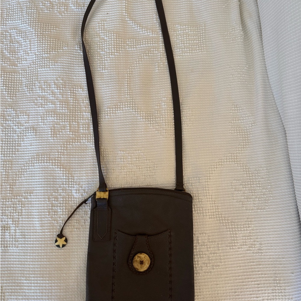 Brown Leather and Bone Crossbody Bag